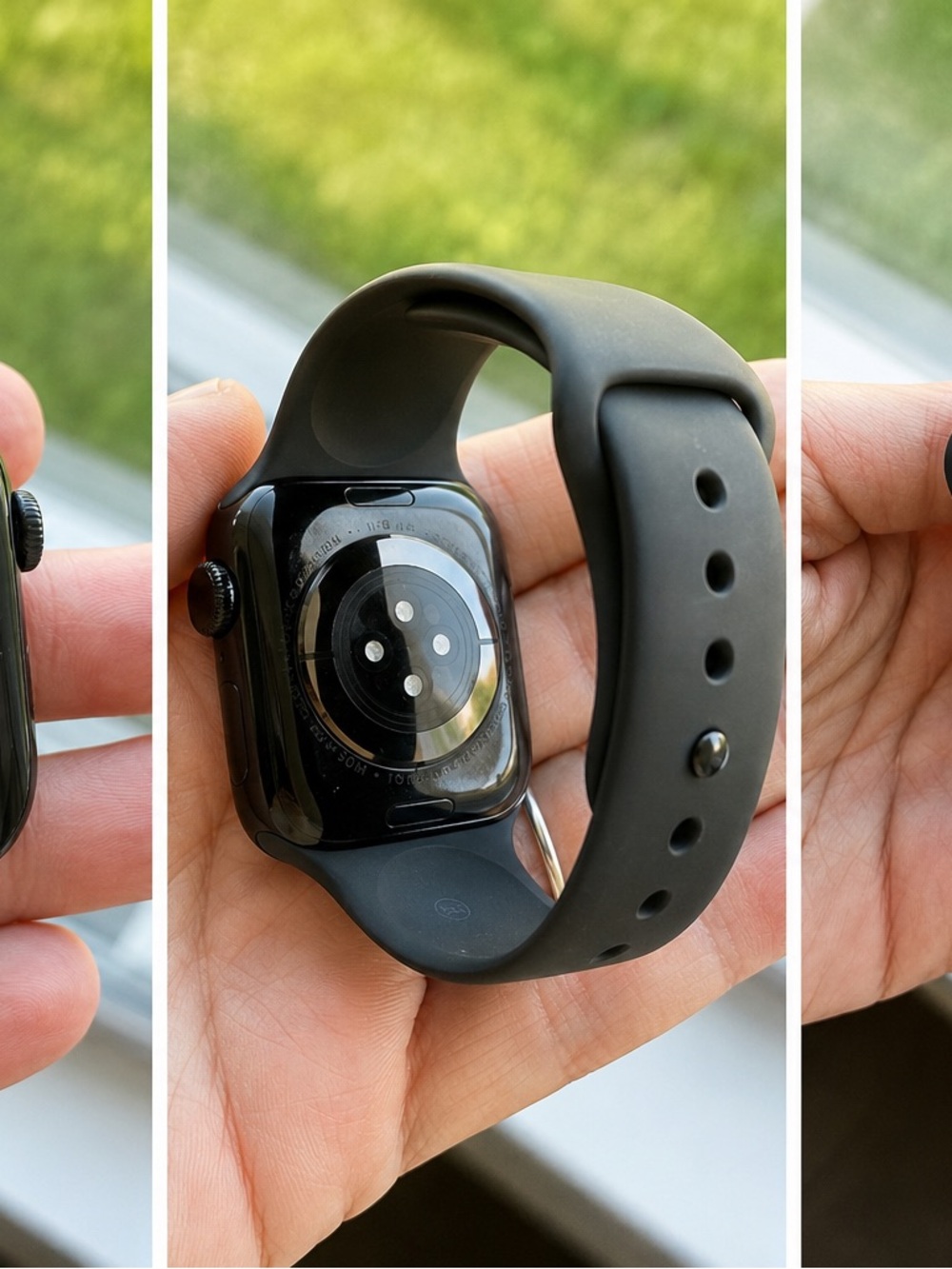 Apple Black Smartwatch with Black Sport Band